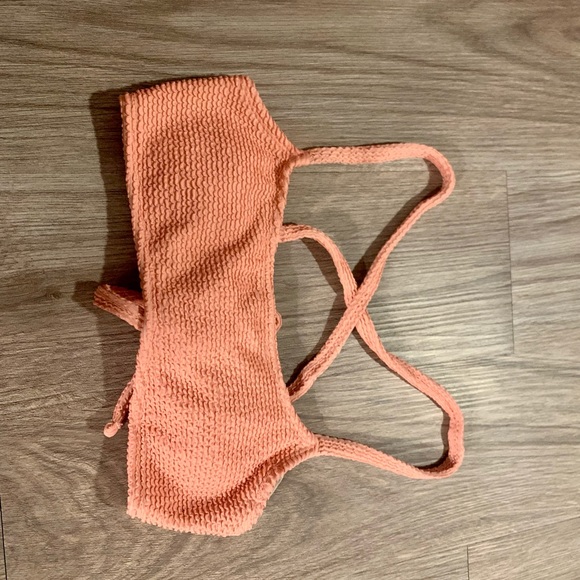 Pink Ribbed Bikini Top - Picture 2 of 4